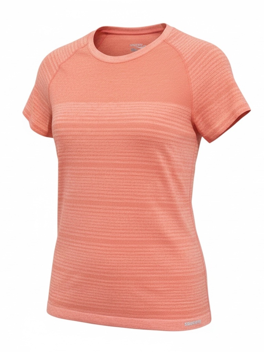 Saucony Women's Running Seamless Orange Swifty Shirt Performance Size M
